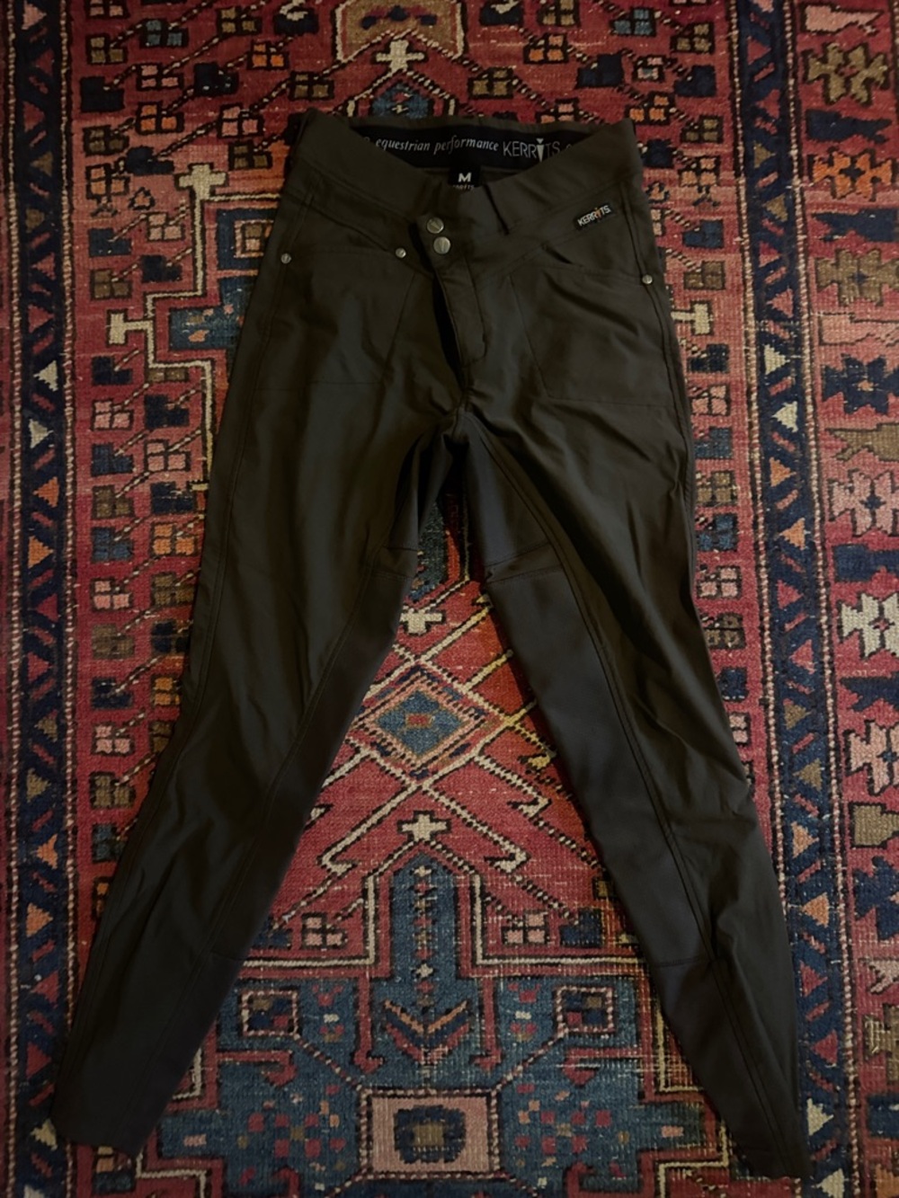 Kerrits Women’s Dark Army Green Equestrian Riding Breeches - M - full seat